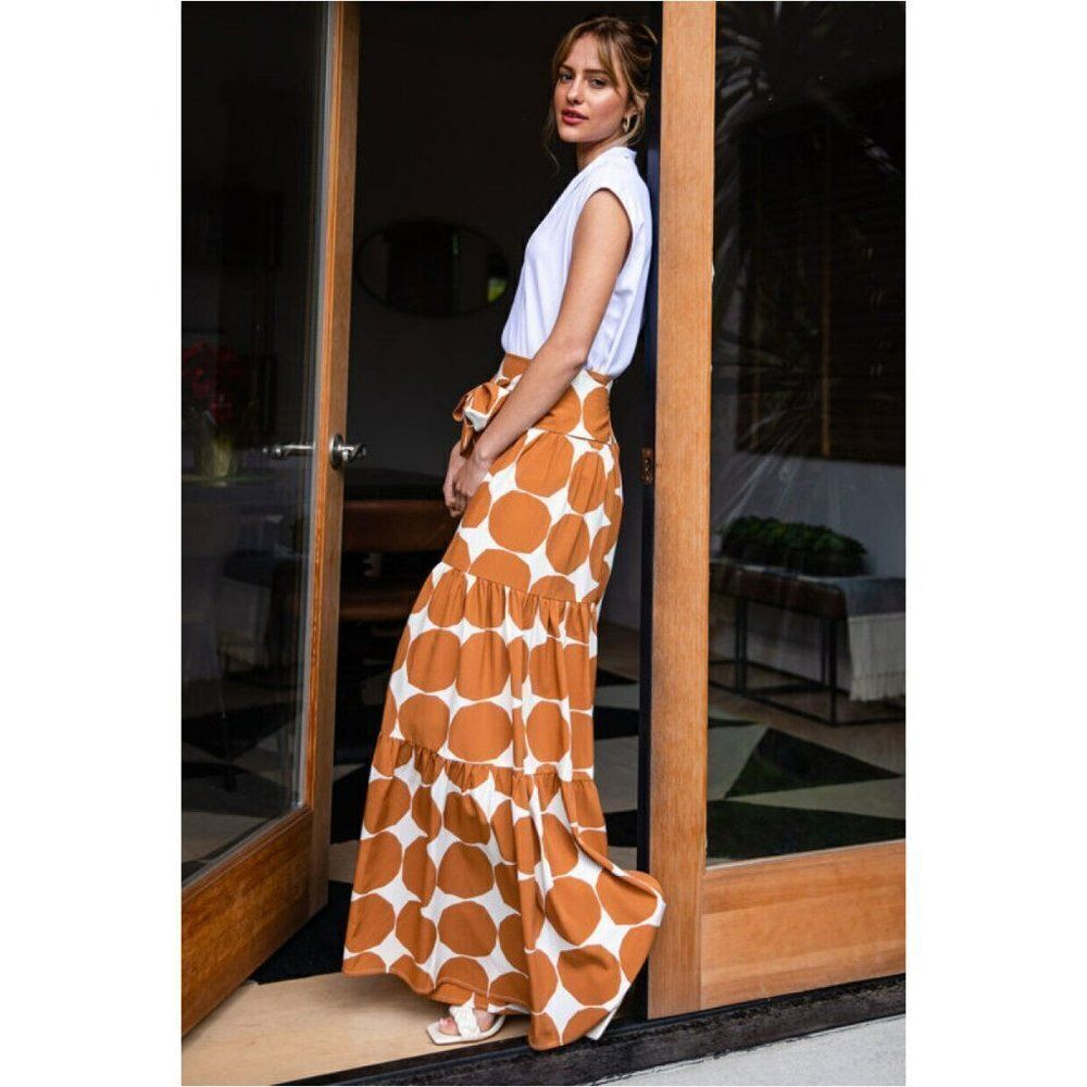 Jodifl Connect the Dots Palazzo Pants in Toffee B9350 - Picture 7 of 10